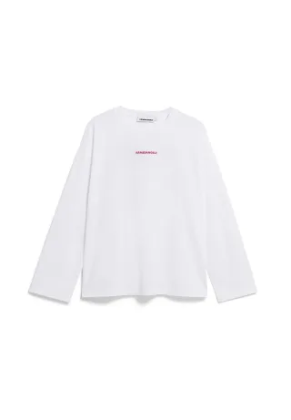 Armedangels - FIETAA SMILE LONGSLEEVE white-pink mist - Gr. - M