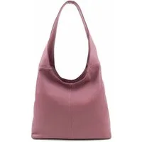 ITALYSHOP24 Shopper Made in Italy Damen echtes Leder Tasche Schultertasche Umhängetasche, Hobo Bag große Hauptfach Alltagstasche mit viel Stauraum leicht bequem