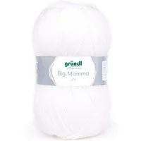 Gründl Wolle 400g Big Mamma uni Großknäuel Strickgarn Häkelgarn Häkelwolle, 1040,00 m (Wolle zum Stricken und Häkeln, pflegeleicht, waschbar, schnell trocknend, wollartiger Charakter), Wolle ohne Schurwolle