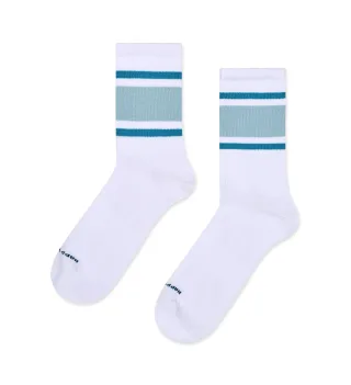happy socks - Simple Stripe Sneaker Sock Weiß - Gr. - 43.5