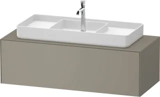 Duravit White Tulip Konsolenwaschtischunterbau wandhängend Stein Grau Seidenmatt 1300x550x408 mm - W WT4977M92920000