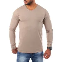 Young & Rich Langarmshirt Herren Uni Basic Longsleeve V-Ausschnitt V-Neck Unterziehshirt 2001 Rundhalsauschnitt unifarben langarm slim fit