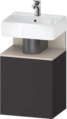 Duravit Qatego Waschtischunterbau wandhängend Graphit Supermatt 440x350x645 mm - QA4076L91800000 QA4076L91800000