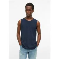 s.Oliver Muskelshirt T-Shirt Ripp-Top aus Baumwollmix mit Crew Neck