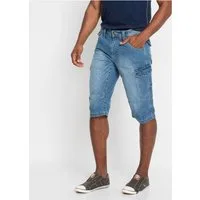 bonprix Bermudas aus Baumwolle, Relaxed Fit, im Denim-Look