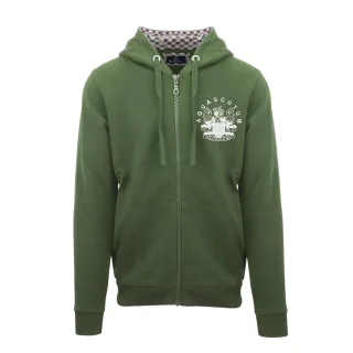 Aquascutum - Hoodie mit durchgehendem Reißverschluss für Herren, leger (Militärgrün)