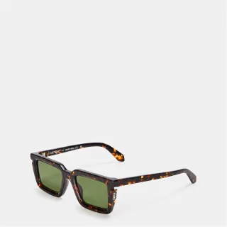 Zubehör Off-White Tucson Quadratische Vollrand-Sonnenbrille in Havana/Grün