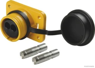 HERTH&BUSS Steckdose, 2-polig, 24 V gelb - 51305426