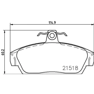 Hella Bremsbel?ge vorne MG Mg Mgf Rover 100 1,8