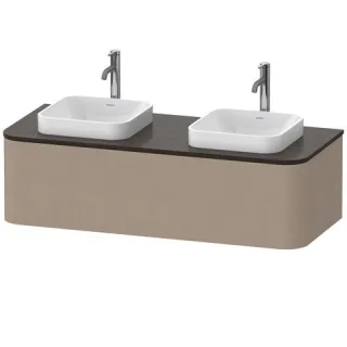 Duravit Happy D.2 Plus Konsolenwaschtischunterbau wandhängend Leinen Matt 1300x550x354 mm - HP4943B7 HP4943B75750010