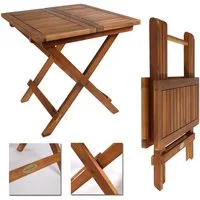 Home4Living Klapptisch Beistelltisch klappbar Holztisch Gartentisch Akazie geölt Tisch, Dekorativ, Massiv