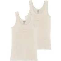 Toker Collection® Unterhemd Damen Achselhemd mit Satinkante 2 Stück (Packung, 2er-Pack) aus reiner Baumwolle