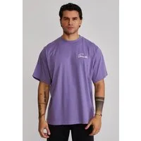 Siksilk T-Shirt SikSilk Herren Lila Script T-Shirt