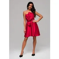 OMBRE Abendkleid Elegantes rosa Cocktailkleid mit Schleifendetail