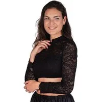 Spieth & Wensky Dirndlbluse Dirndlbluse - ANDORA LA - offweiß, schwarz