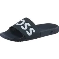 BOSS Aryeh Slid Badepantolette, Poolslides, Schlappen, Strandschuh, Sommerschuh mit Logoschriftzug