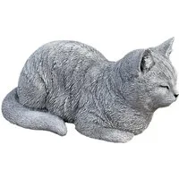Stone and Style Gartenfigur Frostfeste Steinfigur Katze Träumerle