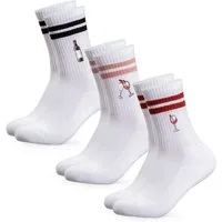 OCCULTO Tennissocken Damen & Herren Motiv Tennissocken 3er Pack (Modell: Summer) (3-Paar)