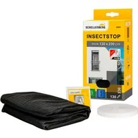 SCHELLENBERG Fliegengitter-Gewebe für bodentiefe Fenster und Türen, (Set, 1-St), Insektenschutz ohne bohren, 130 x 230 cm, weiß und anthrazit