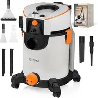 Zeegma Wasch-Sauger ZONDER WASH GREY, 1400 W, beutellos, mit Beutel, Blasfunktion/Leistungregulierung 800-1400W/4L Wassertank