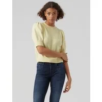 Vero Moda Rundhalspullover VMDOFFY 2/4 O-NECK PULLOVER GA NOOS Materialmix, regular fit