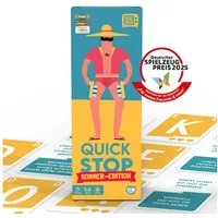ATM GAMING Spiel QuickStop - Das Buchstaben-Duell - Familien-Edition, Familienspiel, Kartenspiel, Reisespiel, Gesellschaftsspiel