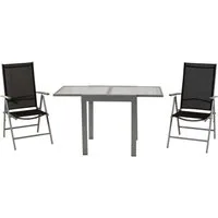 MERXX Balkonset Amalfi, mit ausziehbarem Tisch: 65/ 130 cm