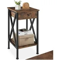 tectake Beistelltisch Dayton (1-St., 1 tlg), Stilvoller Beistelltisch im kantigen Industrie-Look