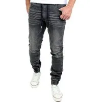 Reslad Stretch-Jeans Reslad Used Look Jeans-Herren Slim Fit Jogging-Hose RS-2073 Stretch Jogging-Denim Slim Fit