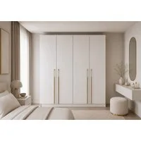 MOEBLO Drehtürenschrank Glamy 4D (Moderner 4-türiger Kleiderschrank mit viel Stauraum, Einlegeböden – Ideal für Schlafzimmer, Ankleidezimmer oder Jugendzimmer, Schrank Garderobe Drehtürenschrank) (BxHxT): 200 cm x 210 cm x 57 cm