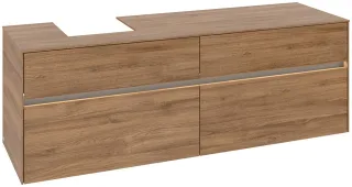 Villeroy & Boch Waschtischunterschrank Collaro C105B0 1600x548x500mm mit Beleuchtung Kansas Oak C105B0RH
