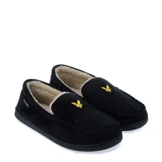 Lyle & Scott - Herren Mokassin-Hausschuhe "Aspen" (Schwarz)