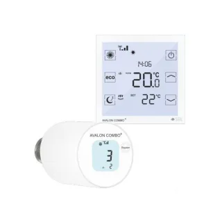 Blossom-ic Avalon Combo+ ACSE-3979 Funk-Raumthermostat und Heizkörperstellantrieb