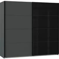 Wimex Schwebetürenschrank Ernesto mit farbigen Glaselementen