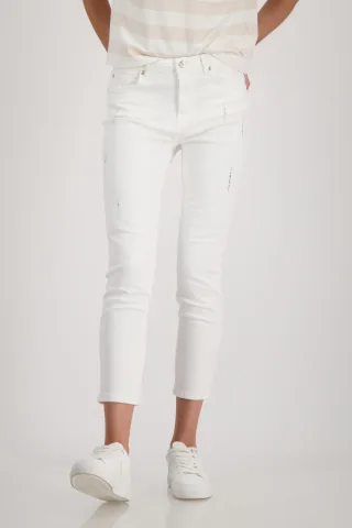 monari - Jeans mit Strasssteinen off-white - Gr. - 42