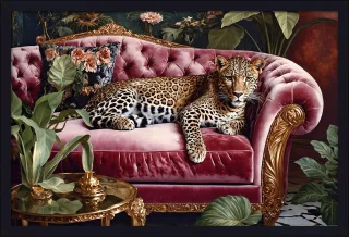 Gerahmtes Bild BIG CAT COUCH