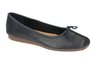 Clarks Freckle Ice 20352932 4 Damen Ballerinas navy blau Echtleder Slipper