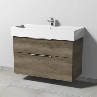 Sanipa 3way Waschtischunterbau zu Duravit Vero Air Waschtisch mit 2 Auszügen, Eiche-Nebraska UM43537