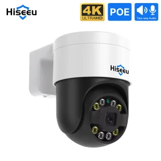 Hiseeu POE 5MP/8MP IP Video Surveillance Camera Outdoor Wireless PTZ Digital Motion Color Night Vison Two-way Audio CCTV