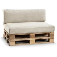 FAVRE Palettenkissen CosyRib Ribcord Garten Set PFLA(Sitzkissen 120x80+Rückenlehne 120x40), Kissen