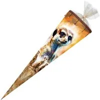Nestler Schultüte Nestler Schultüte Erdmännchen eckig mit Tüllverschluss 85cm