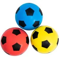 Betzold Spielball Softbälle-Set 3 Stück - Soft-Fußball-Set - 19,4 cm