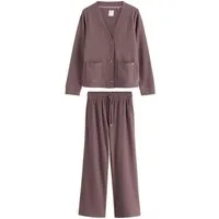 Next Top & Hose Loungewear-Set mit Strickjacke in Waffelstruktur (2-tlg)