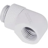 Eiszapfen L-Verbinder drehbar G1/4 AG auf G1/4 IG - White, Verbindung weiß, für weiche Schläuche (PVC, Silikon, Neoprene)