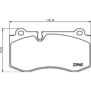 Hella Bremsbel?ge vorne Mercedes Cls E-Klasse S-Klasse Sl 8DB355011-401