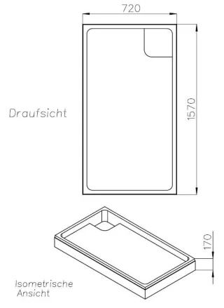 Neuesbad Wannenträger für Duravit D-Code 160x75 SD 22944