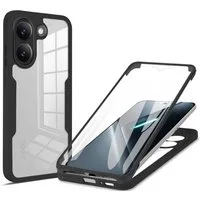 Wigento Handyhülle 360 Grad Xiaomi Poco X8 Pro 5G mit Display & Kameraschutz Schwarz, 360 Grad Schutz, stoßdämpfend, robust