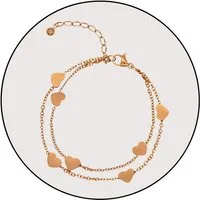 GOLDKLEIN Armband Edelstahl Schmuck Herz Armkette, Damen, inkl. Geschenkbox