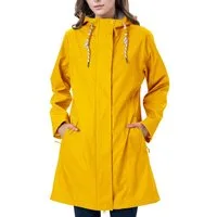 ATLASLAVA Regenmantel Damen Übergangsjacke PU Wasserdicht (1-tlg) Frauen Regenjacke Lang Parka Regenparka mit Kapuze Outdoor