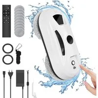 Senmudi Fensterputzroboter Fensterputzroboter,5000PA Elektrischer Fensterputzer mit Fernbedienung, Kantenerkennung, ohne Wasser-Sprühfunktion, für Innen/Außenfenster
